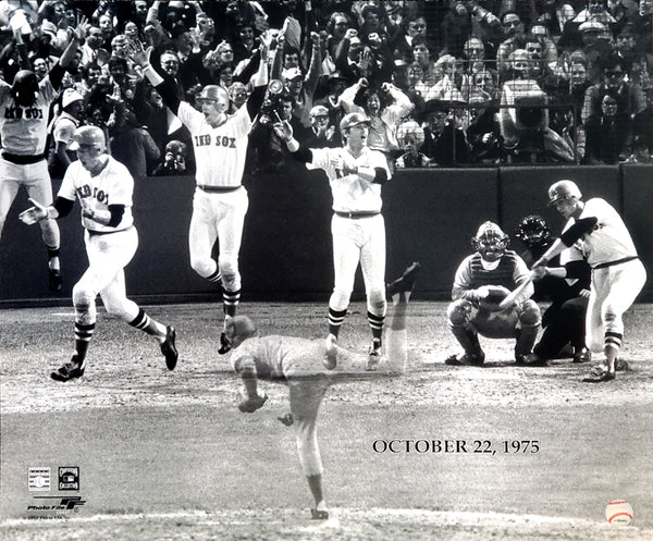 Carlton Fisk 1975 World Series Home Run Boston Red Sox Premium Poster Print - Photofile