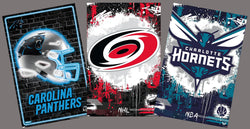 COMBO: NORTH CAROLINA PRO SPORTS 3-Poster Combo (Panthers, Hurricanes, Charlotte Hornets)