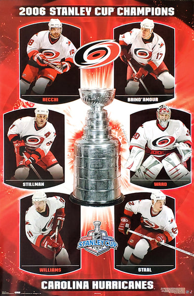 Carolina Hurricanes 2006 Stanley Cup Champions 6-Player Action Commemorative Poster - Costacos Sports