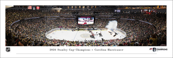 *SHIPS 6/27* Carolina Hurricanes 2026 Stanley Cup Champions Panoramic Poster Print - Blakeway Worldwide