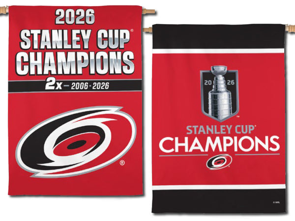 *SHIPS 6/27* Carolina Hurricanes 2026 NHL Stanley Cup Champions 2-Sided 28"x40" Commemorative Banner - Wincraft Inc.
