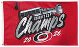 Carolina Hurricanes 2026 NHL Stanley Cup Champions Deluxe 3'x5' FLAG - Wincraft
