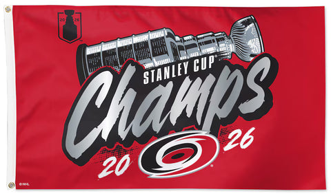 *SHIPS 6/27* Carolina Hurricanes 2026 NHL Stanley Cup Champions Deluxe 3'x5' FLAG - Wincraft