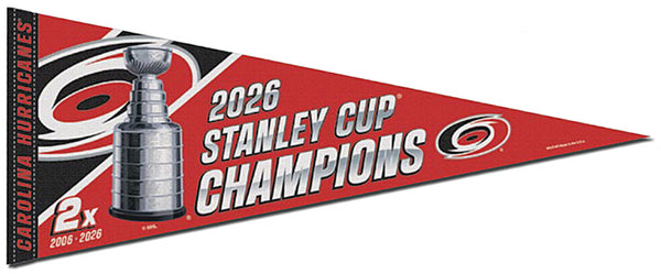 *SHIPS 6/27* Carolina Hurricanes 2026 STANLEY CUP CHAMPIONS Premium NHL Hockey Felt Pennant - Wincraft Inc.