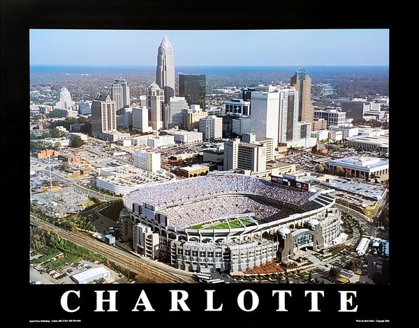 Carolina Panthers NFL Football Stadium "From Above" Premium Poster Print  - Aerial Views