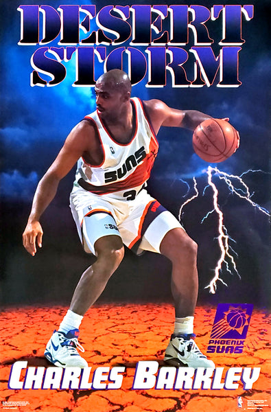 Charles Barkley "Desert Storm" (MVP Edition) Phoenix Suns 1993 NBA Theme Action Poster - Costacos Final Stock Collection