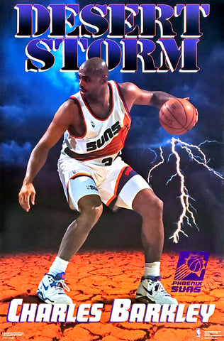 Charles Barkley "Desert Storm" (MVP Edition) Phoenix Suns 1993 NBA Theme Action Poster - Costacos Final Stock Collection
