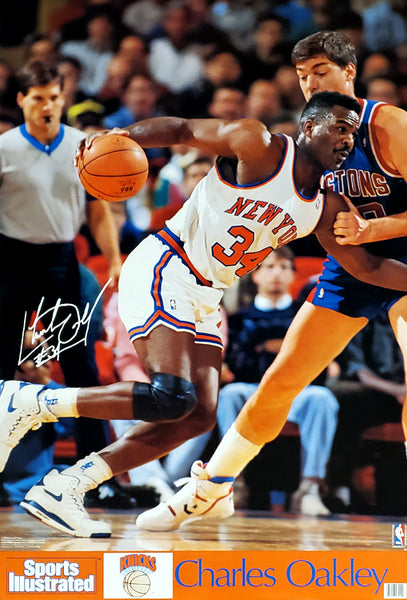 Charles Oakley "Drive" New York Knicks NBA Action Poster - Marketcom Sports Illustrated 1991