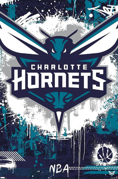 Charlotte Hornets Official NBA Basketball Team Logo Wall Poster - Costacos Sports