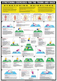 Stretching Exercises Fitness Wall Chart Set (3-Poster Combo) - Chartex Inc.