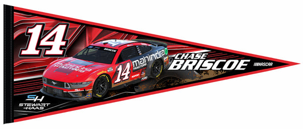 Chase Briscoe NASCAR Mahindra #14 Auto Racing Action Felt Collector's Pennant - Wincraft Inc.