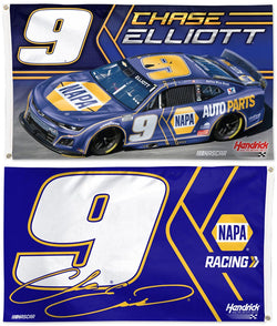Chase Elliott NASCAR #9 NAPA Racing Chevrolet Camaro Official HUGE 2-Sided 3'x5' Deluxe Flag - Wincraft 2025