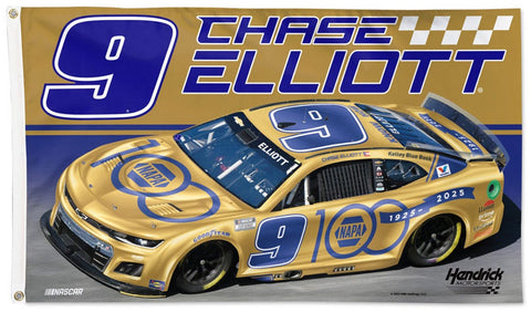 Chase Elliott NAPA 100th Anniversary #9 Official NASCAR 3'x5' Deluxe Flag - Wincraft 2025