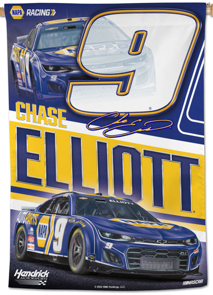 Chase Elliott Official NASCAR NAPA #9 Race Action Wall BANNER - Wincraft 2024