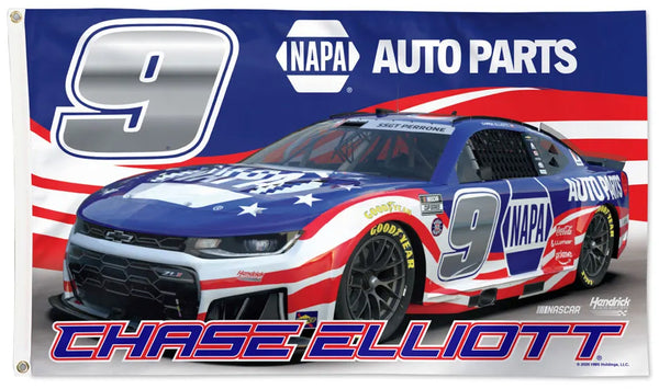 Chase Elliott "Patriot 2026" NAPA #9 Official NASCAR 3'x5' Deluxe Flag - Wincraft Inc.