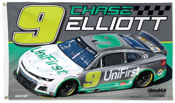 Chase Elliott NASCAR UNIFIRST Throwback #9 Chevrolet ZL1 Official HUGE 3'x5' Deluxe Flag - Wincraft 2025