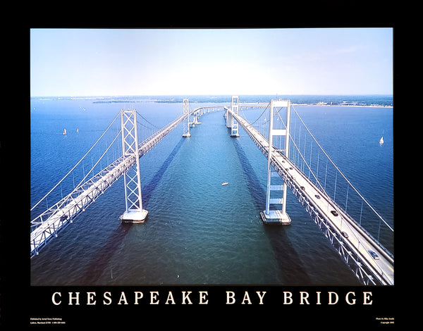 Chesapeake Bay Bridge, Maryland 22x28 Poster Print - Aerial Views by Mike Smith