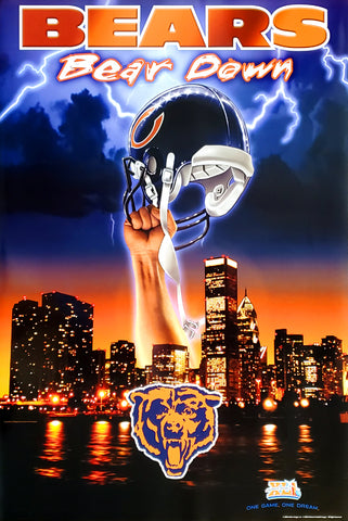 Chicago Bears "Bear Down" Super Bowl XLI Poster - Action Images 2007