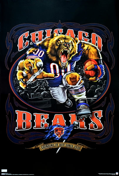 Chicago Bears Grinding it Out Since 1920 NFL Football Theme Art