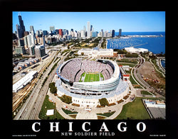 Chicago Bears Football "From Above" New Soldier Field Poster Print - Aerial Views 2003