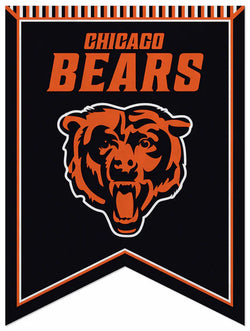Chicago Bears NFL Football Premium Felt 18x24 Rafter Banner - Rico Inc.