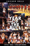 Chicago Bulls 1996 NBA Champions "Year of the Bull" Vintage Original Commemorative Poster - Costacos Final Stock Collection