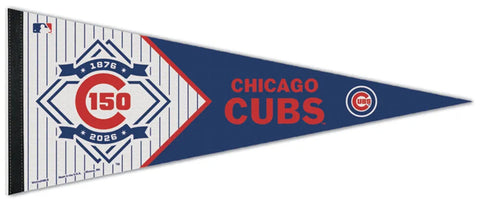 Chicago Cubs 150 Years (1876-2026) Commemorative MLB Premium Felt Pennant - Wincraft Inc.