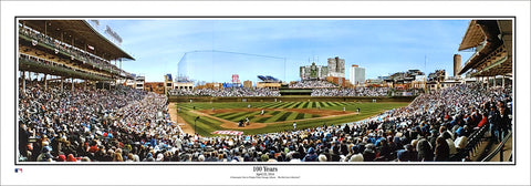 Chicago Cubs Wrigley Field "100 Years" Panoramic Poster Print - Everlasting Images 2014