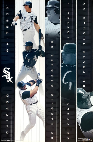 Chicago White Sox "Three Stars" (Thomas, Lofton, Ordonez) Poster - Costacos 2002