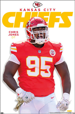 Chris Jones "Victory Roar" Kansas City Chiefs NFL Football Poster - Costacos 2025