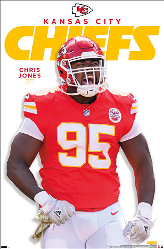 Chris Jones "Victory Roar" Kansas City Chiefs NFL Football Poster - Costacos 2025
