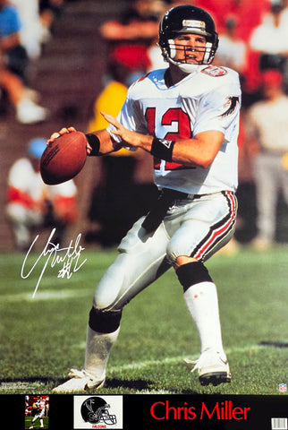 Chris Miller "Action" Atlanta Falcons QB NFL Football Poster - Marketcom 1991