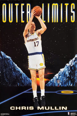 Chris Mullin "Outer Limits" Golden State Warriors 1992 NBA Basketball Action Poster - Costacos Final Stock Collection
