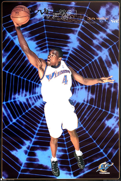 Chris Webber "The Web" Washington Wizards NBA Basketball Action Poster - Costacos 1997