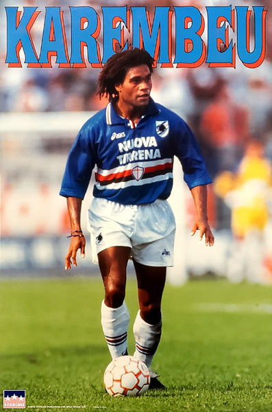 Christian Karembeu "Action" Sampdoria Serie A Soccer Poster - Starline 1997