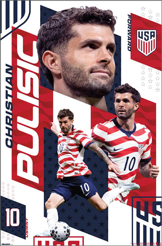 Christian Pulisic "Superstar" Team USA Soccer World Cup 2026 Poster - Trends International