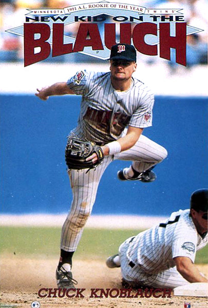 Chuck Knoblauch "New Kid" Minnesota Twins 1992 MLB Action Poster - Costacos Final Stock Collection