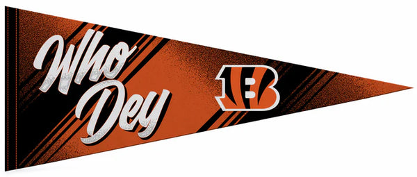 Cincinnati Bengals "Who Dey" Official NFL Football Team Felt Pennant - Rico Inc.