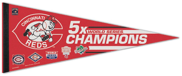 Cincinnati Reds Five-Time World Series Champions MLB Baseball Premium Felt Pennant - Wincraft