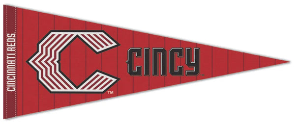 Cincinnati Reds "Saturday Reds" Official MLB City Connect Style Premium Felt Pennant - Wincraft