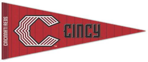 Cincinnati Reds "Saturday Reds" Official MLB City Connect Style Premium Felt Pennant - Wincraft