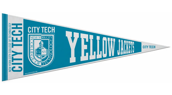 New York CITY TECH YELLOW JACKETS Official Team Felt Pennant - Rico Inc.