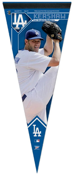 Clayton Kershaw "Ace" LA Dodgers Premium Felt Collector's Pennant - Wincraft