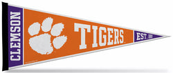 Clemson University TIGERS Rally-Style Official NCAA Team Felt Pennant - Rico Inc.