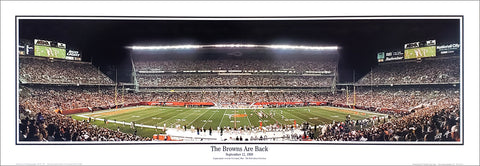 Cleveland Browns Stadium "The Browns Are Back" (9/12/1999) Panoramic Poster Print - Everlasting