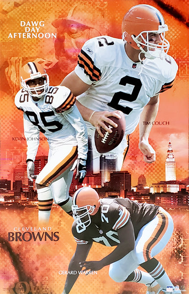 Cleveland Browns "Dawg Day Afternoon" (Couch, Johnson, Warren) Poster - Starline 2002