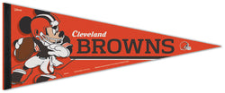 Cleveland Browns "Mickey QB Gunslinger" Official NFL/Disney Premium Felt Pennant - Wincraft Inc