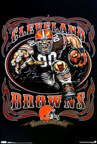 Cleveland Browns "Grinding it Out Since 1946" NFL Team Theme Art Poster - Costacos Sports