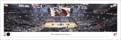 Cleveland Cavaliers NBA Game Night at Rocket Arena Panoramic Poster Print - Blakeway Worldwide