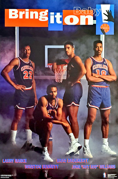 Cleveland Cavaliers "Bring It On, Baby" (Daugherty, Nance, Bennett, Williams) 1992 NBA Basketball Poster - Costacos Final Stock Collection